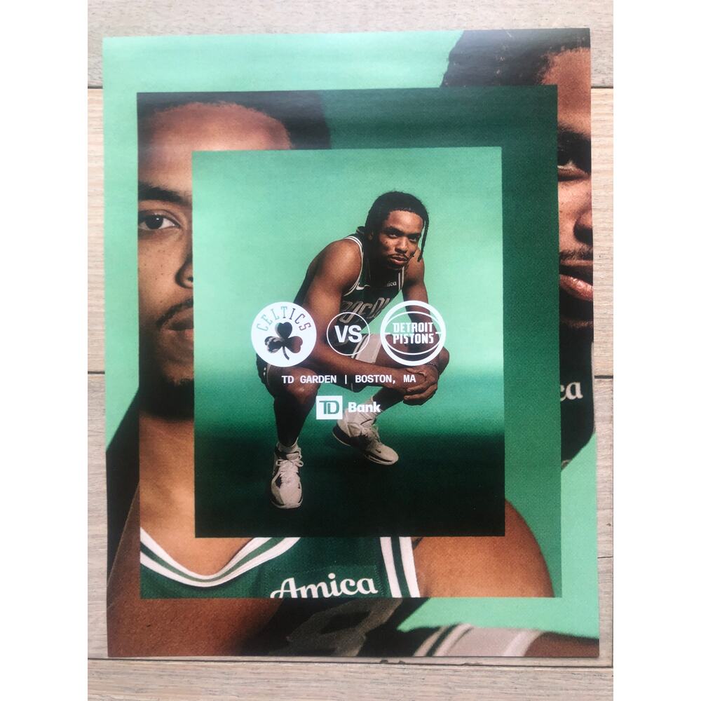 Boston Celtics Gameday Poster v Detroit Pistons 12/15/25 ft Josh Minott